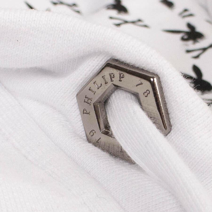 PHILIPP PLEIN x PLAYBOY Crystal 'Lips' Hoodie Sweatshirt - White