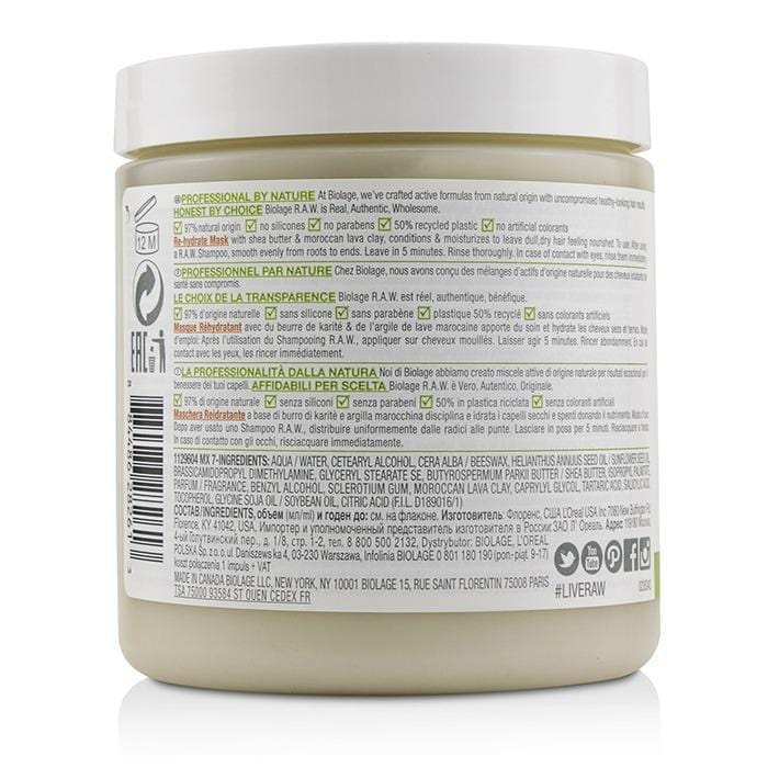 Biolage R.a.w. Re-hydrate Clay Mask (for Dry, Dull Hair) - 400ml/14.4oz