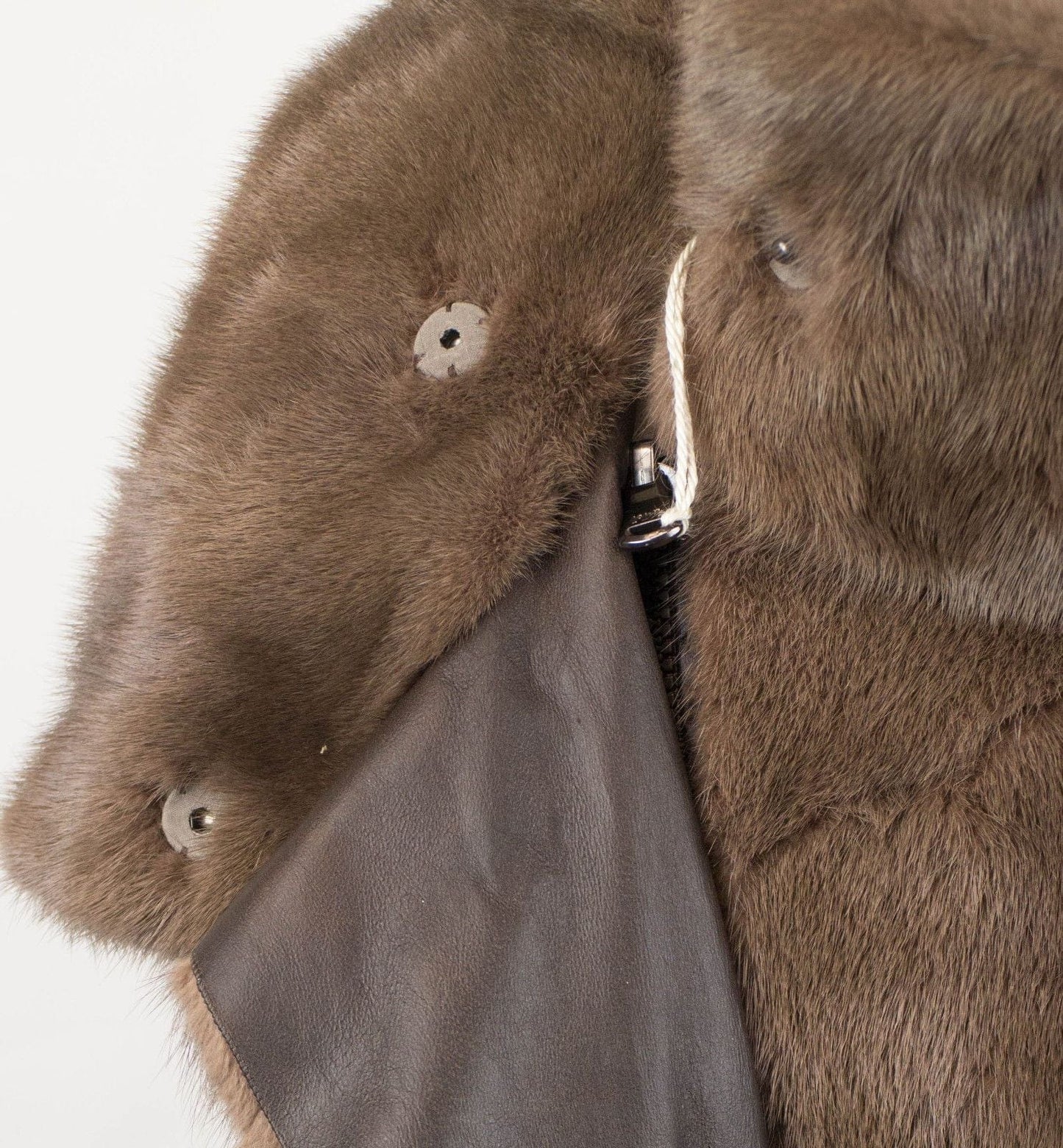Brunello Cucinelli Brown Mink Fur Reversible Jacket Vest Size 4/40 $23655