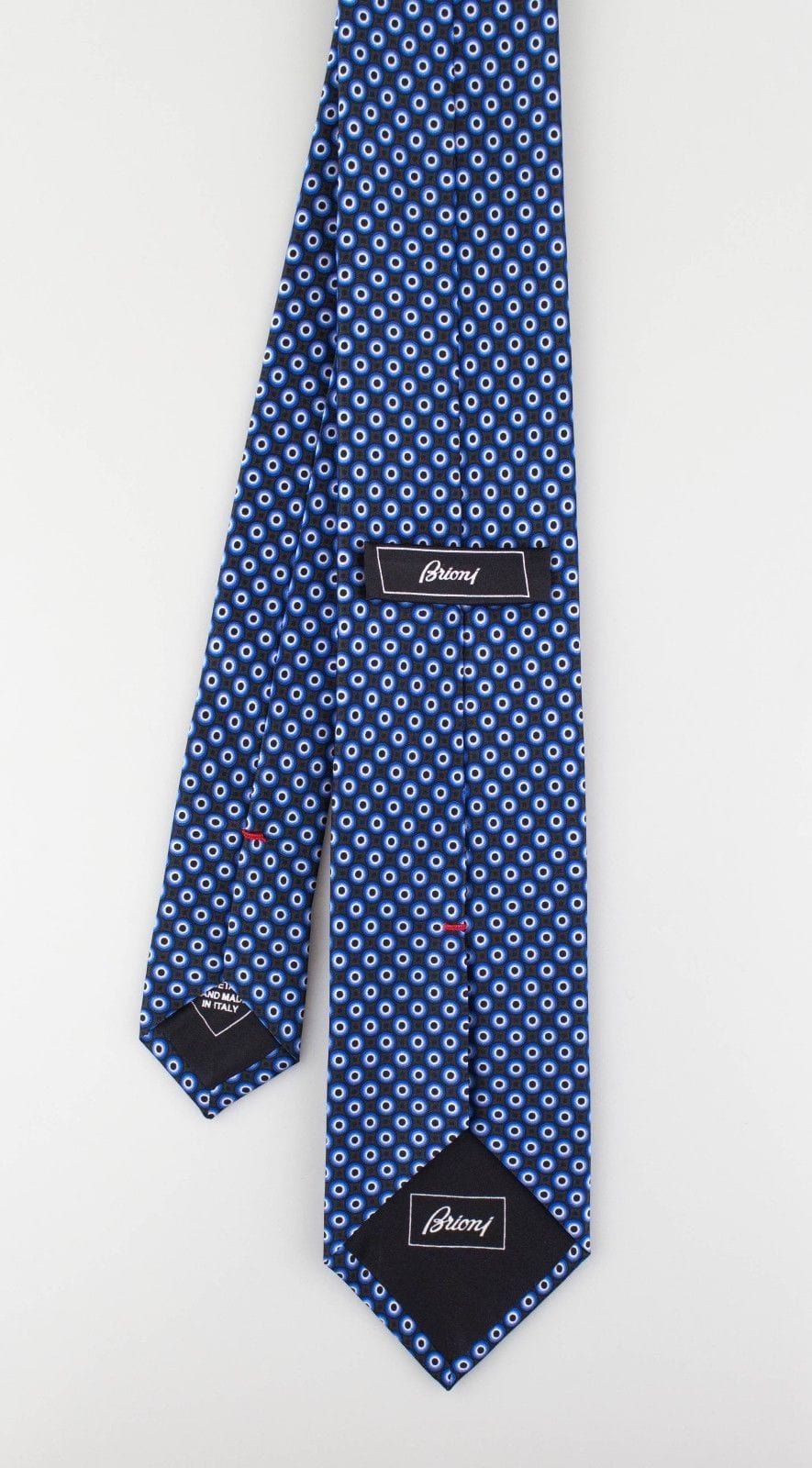 Blue With Circle Pattern 100% Silk Neck Tie