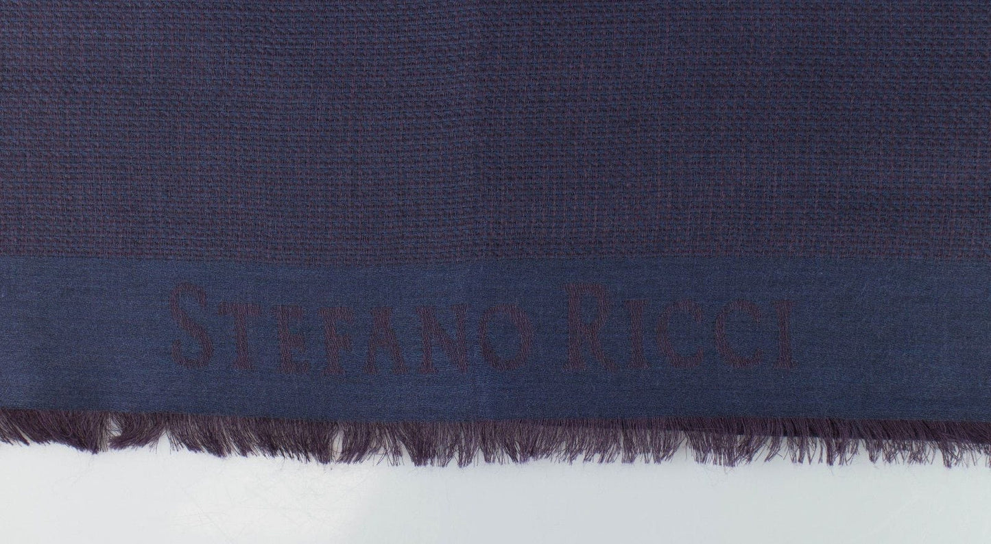 Blue/Purple Cashmere-Silk Blend Scarf