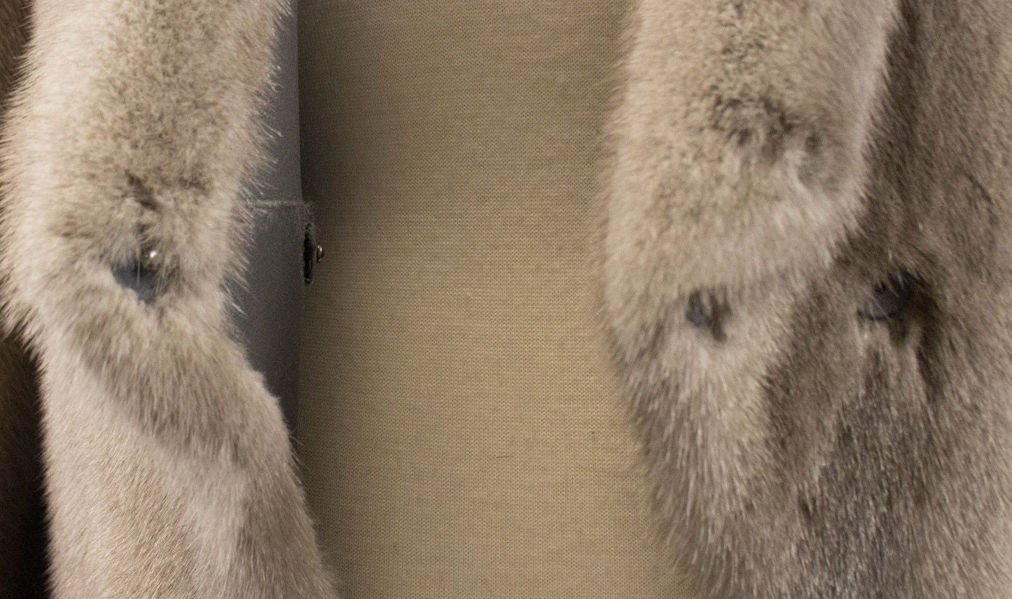 Brunello Cucinelli Woman's Gray Mink Fur Jacket Size 6/42 $24915