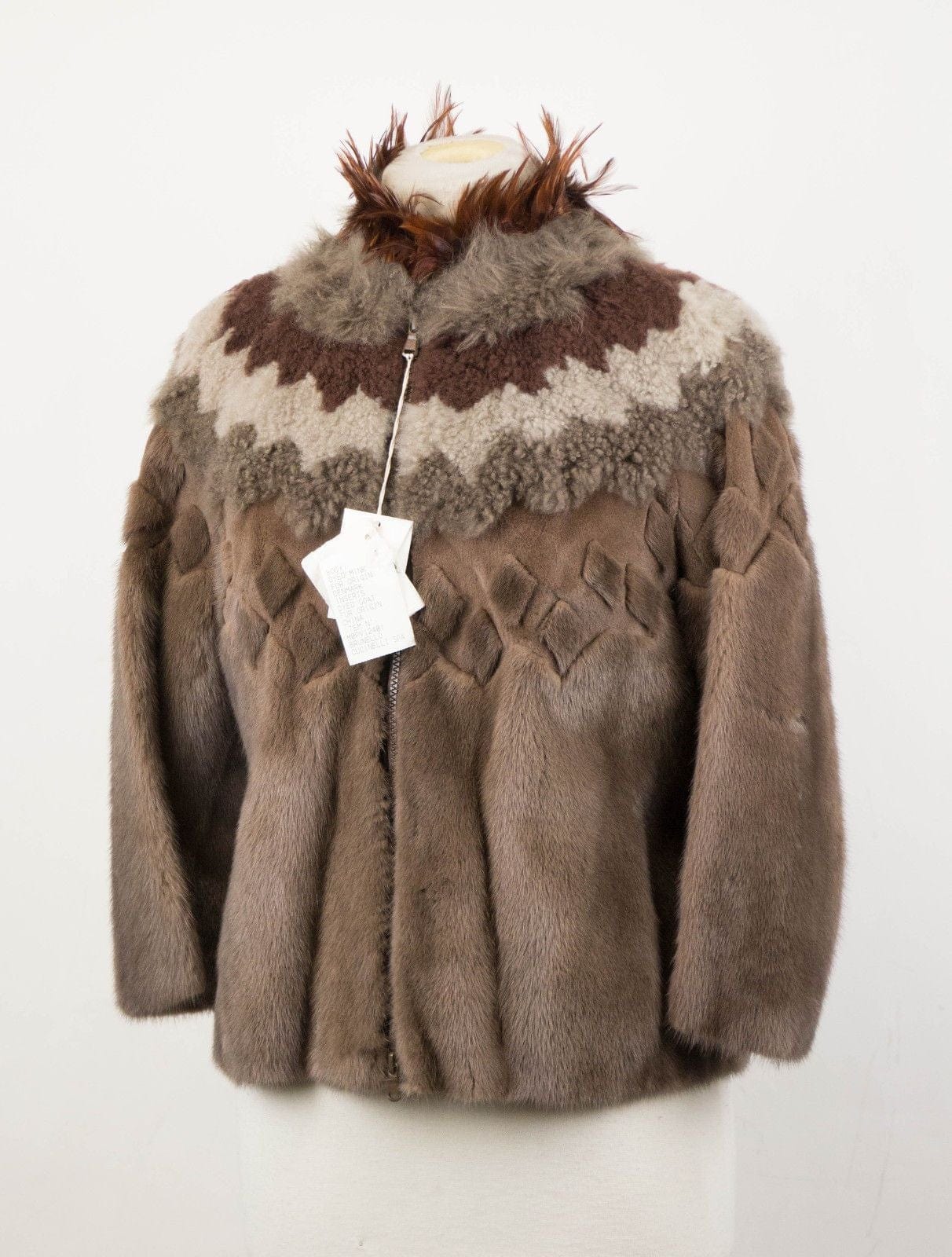Brunello Cucinelli Mink Fur W/ Detachable Rooster Collar Jacket 4/40 $21525