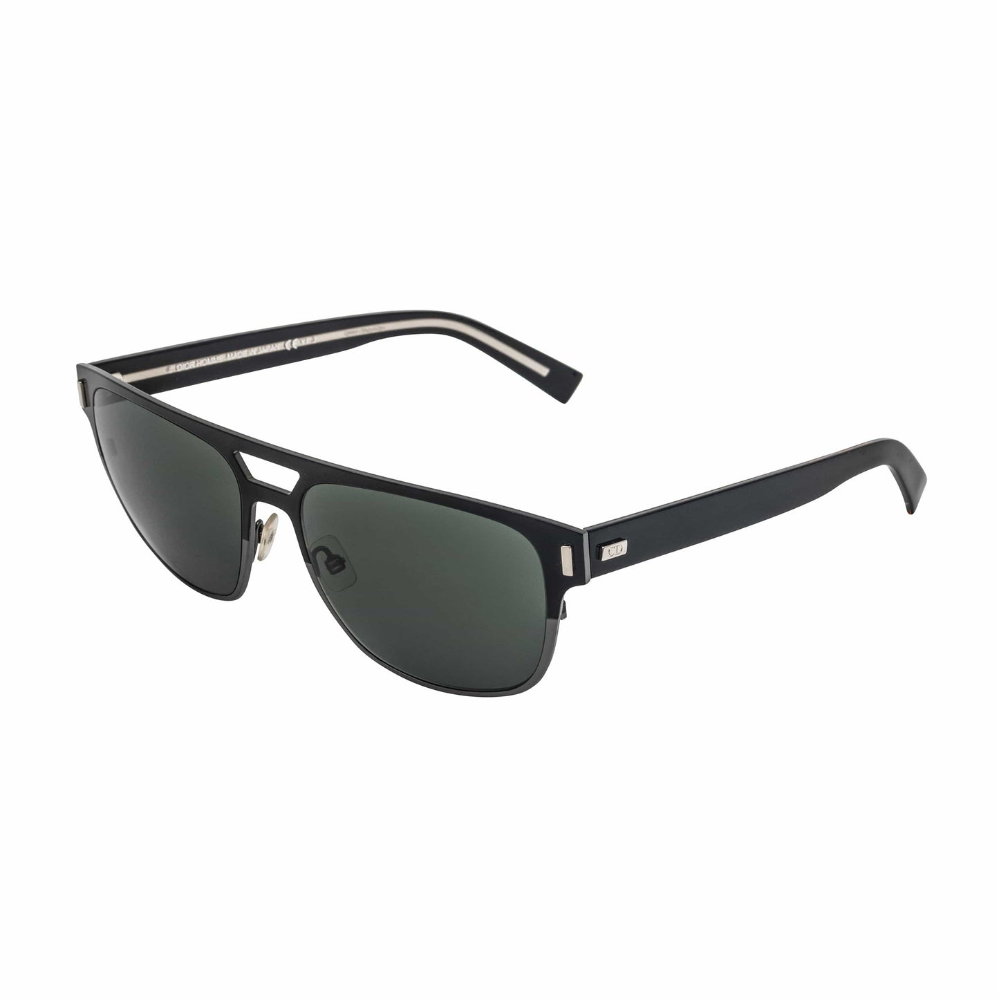 Blacktie2.0s F Metal Pilot Sunglasses - Black / Green