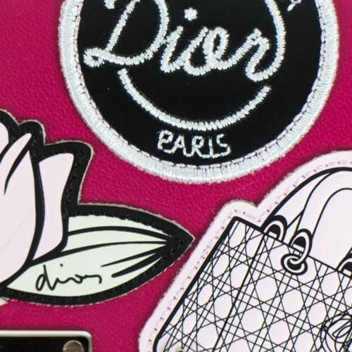 Diorama Pink Leather Wallet Clutch