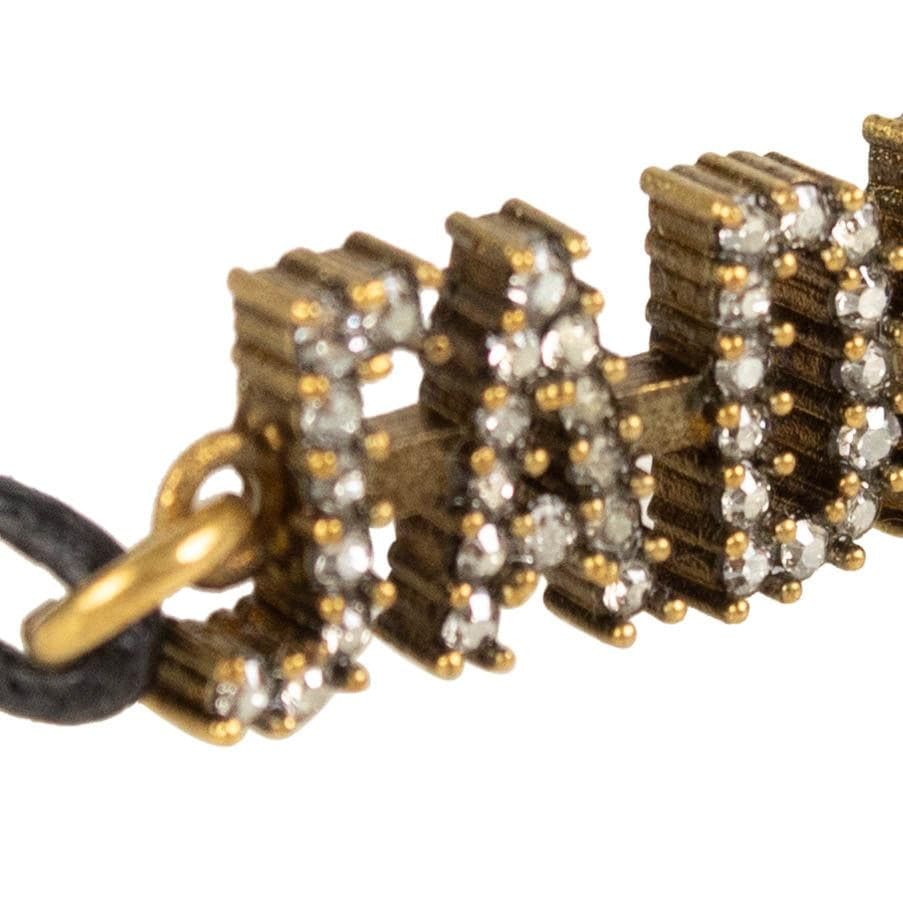 Antique Gold Metal 'J'Adior' Thin Bracelet