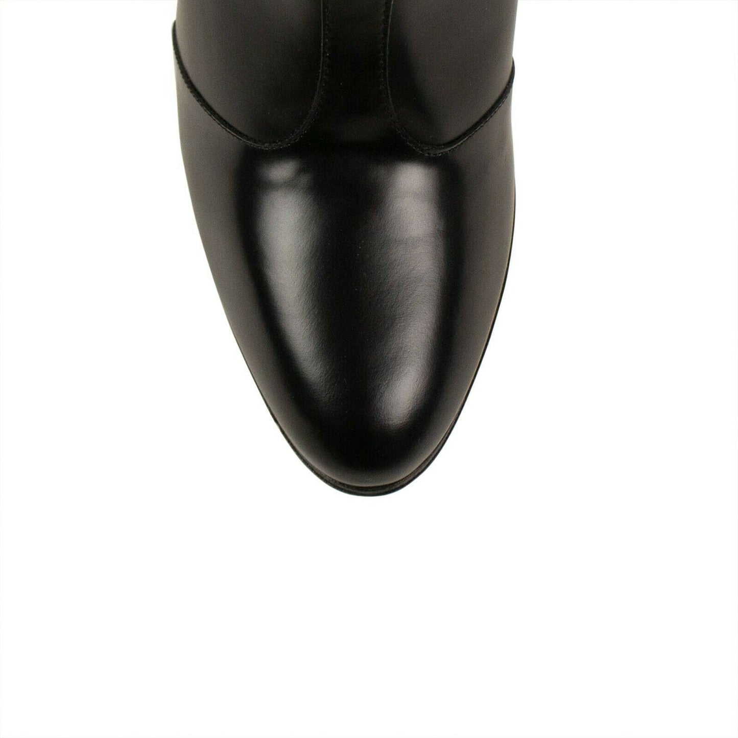 Women's Leather Cut Out Design Ankle Boots Heels - Black