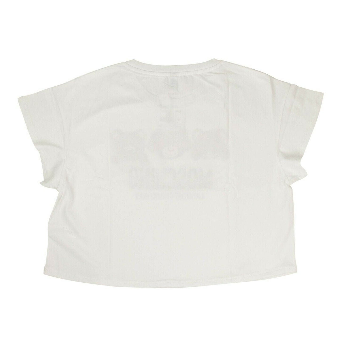 Bear Graphic Short Sleeve Crop Cotton T-Shirt - White
