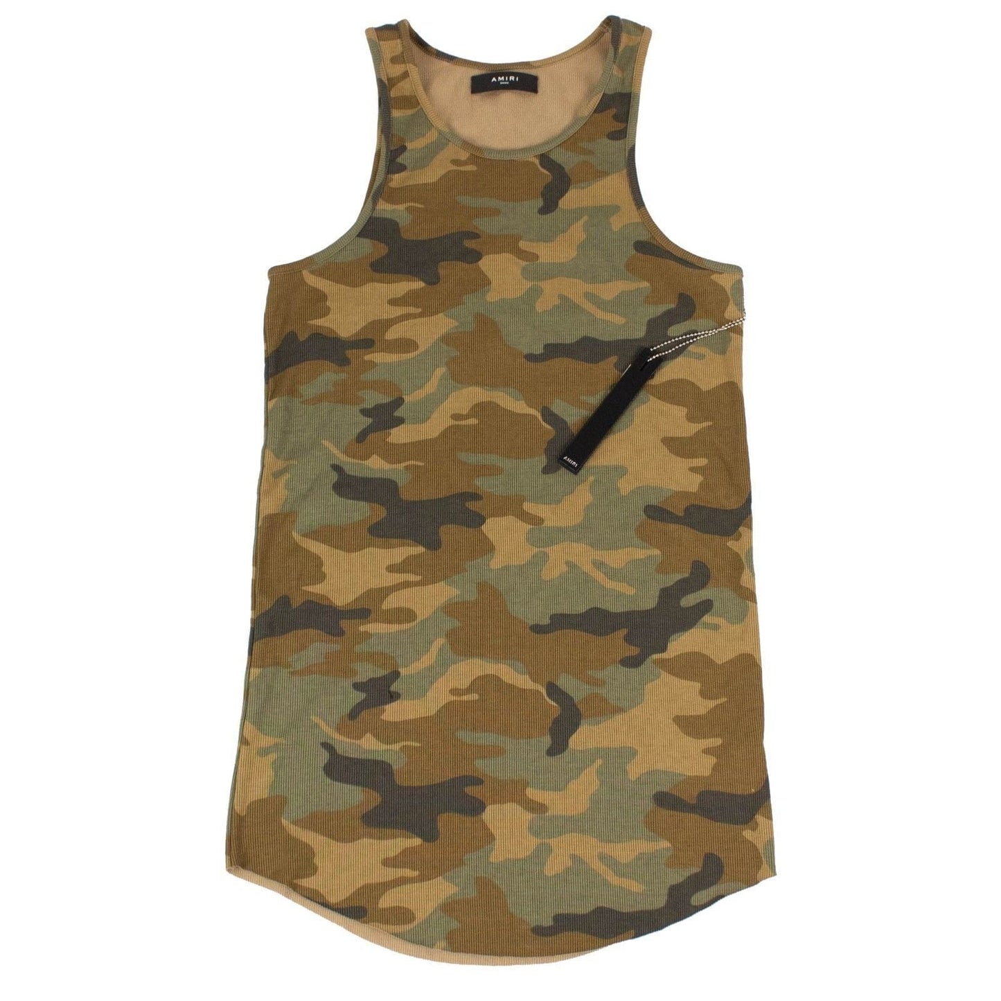 Multi-Color Camo Rib Tank Top
