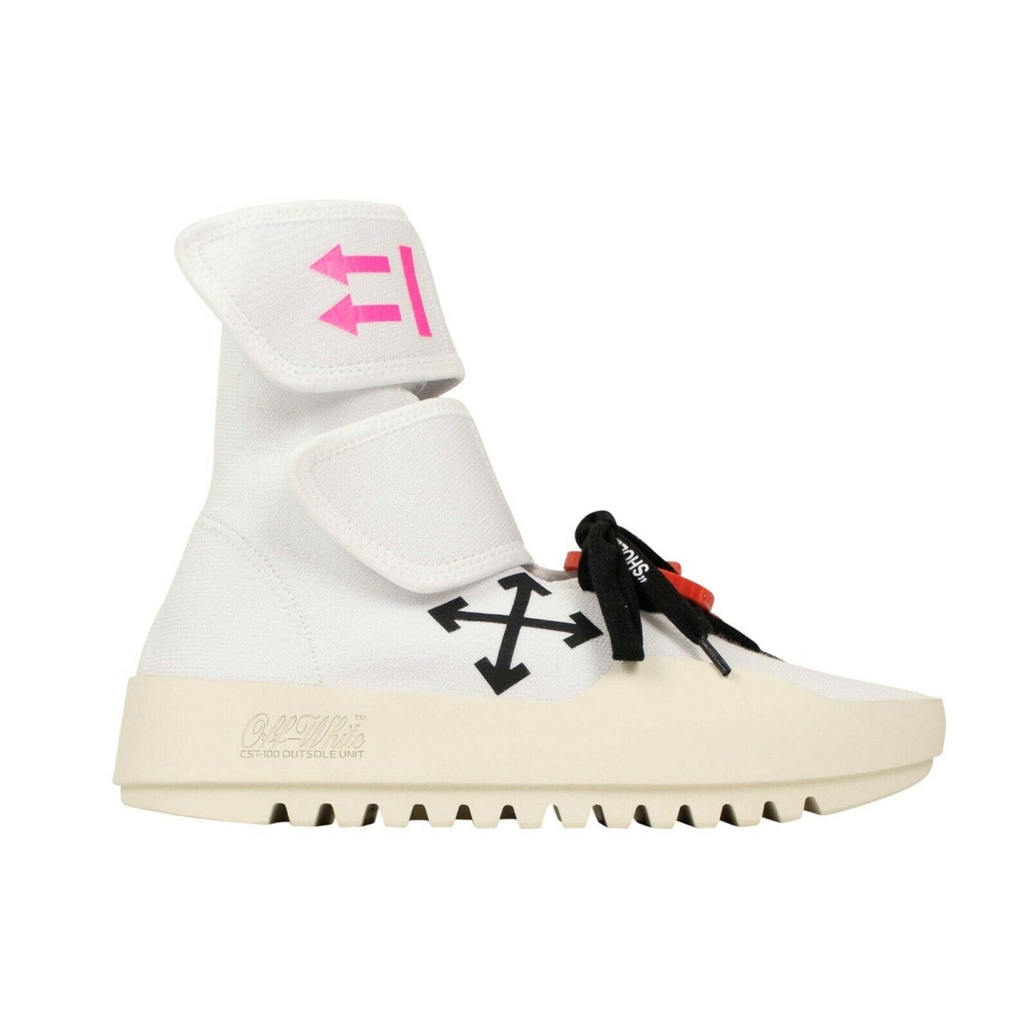Women's Moto Wrap High Top Sneakers - White / Pink
