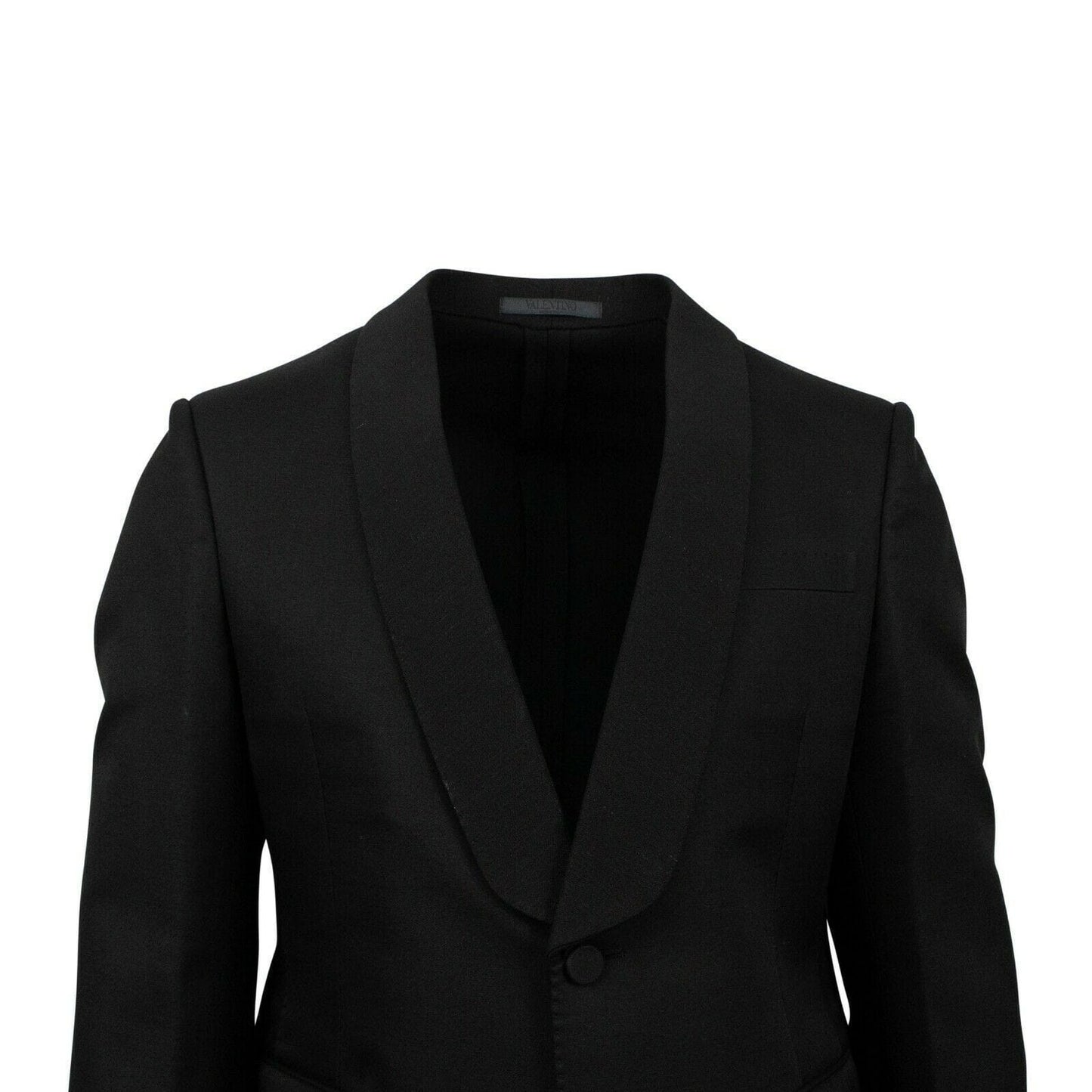 Wool Blend Tuxedo Suit - Black