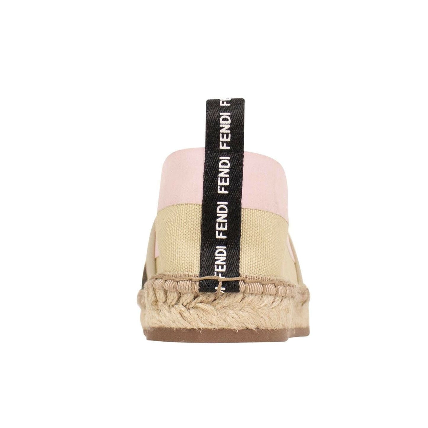 Canvas FF Espadrille Flats - Beige