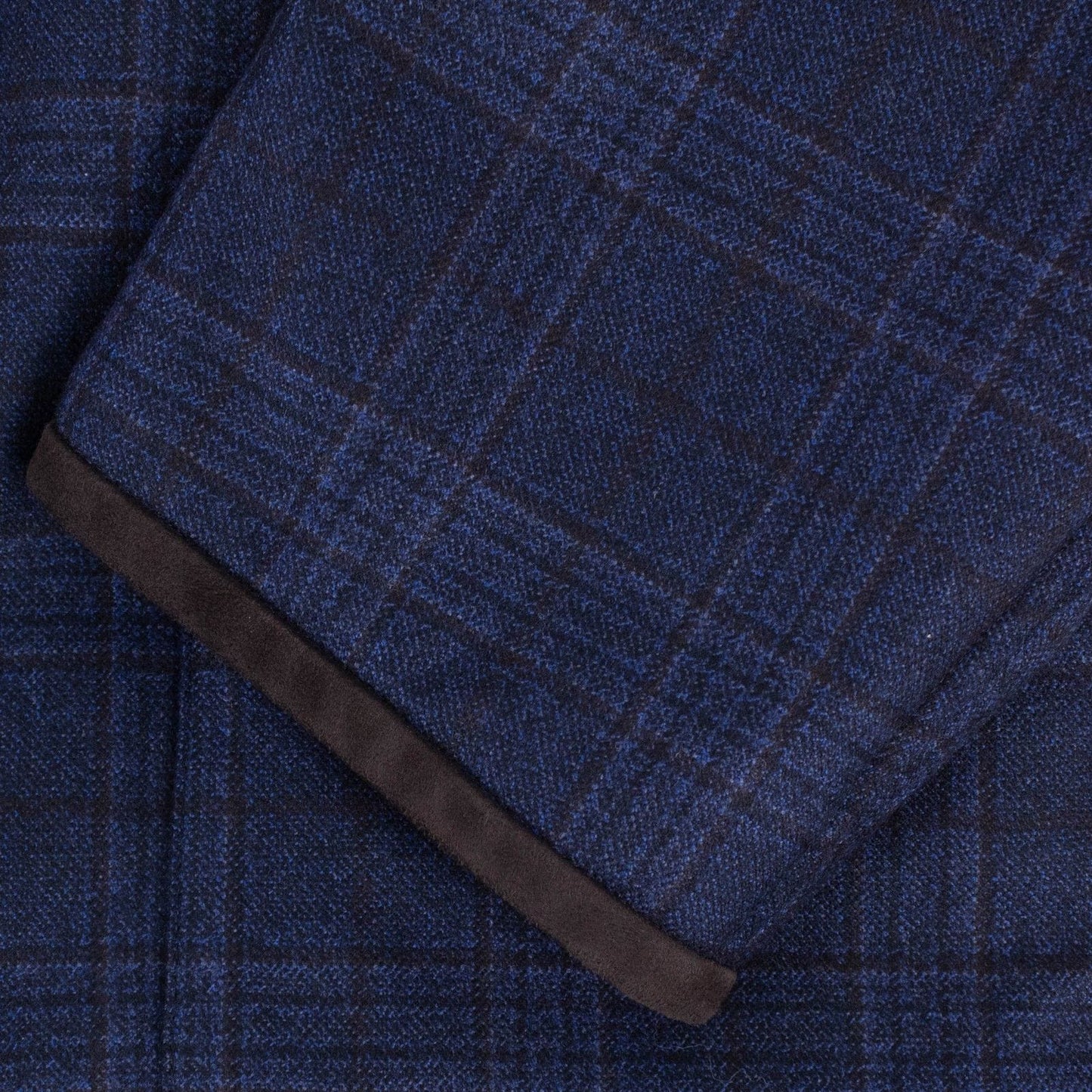 Blue Plaid Wool Parka Coat Jacket