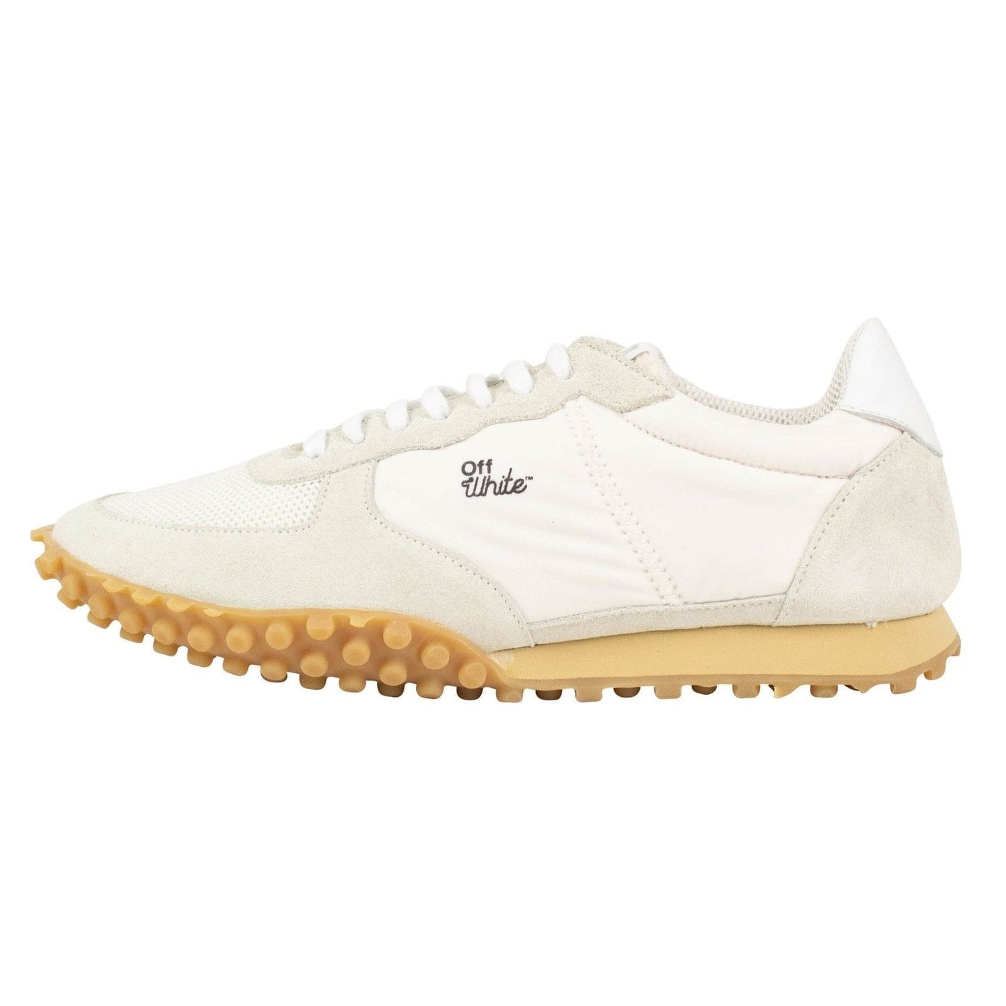 White Suede Running Sneakers