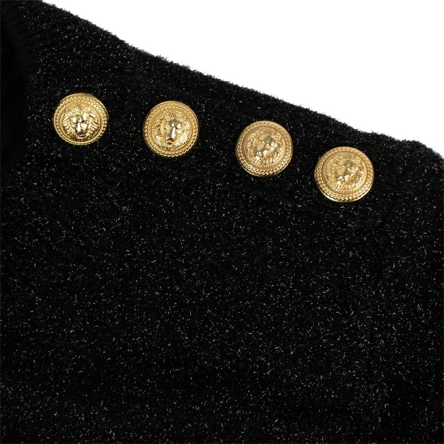 Mock Neck Metallic Long Sleeve Dress - Black