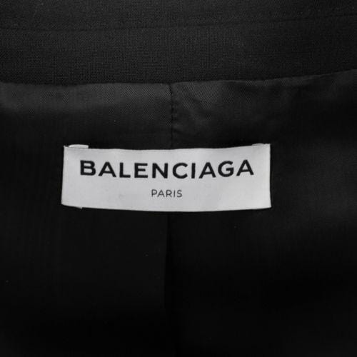 Black Wool Blend 2 Button Sport Coat Blazer