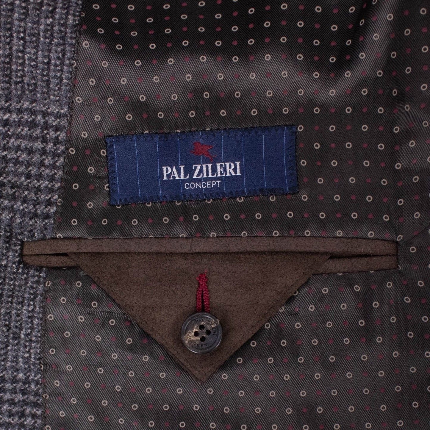 Brown Plaid Double Breasted Slim Fit Coat