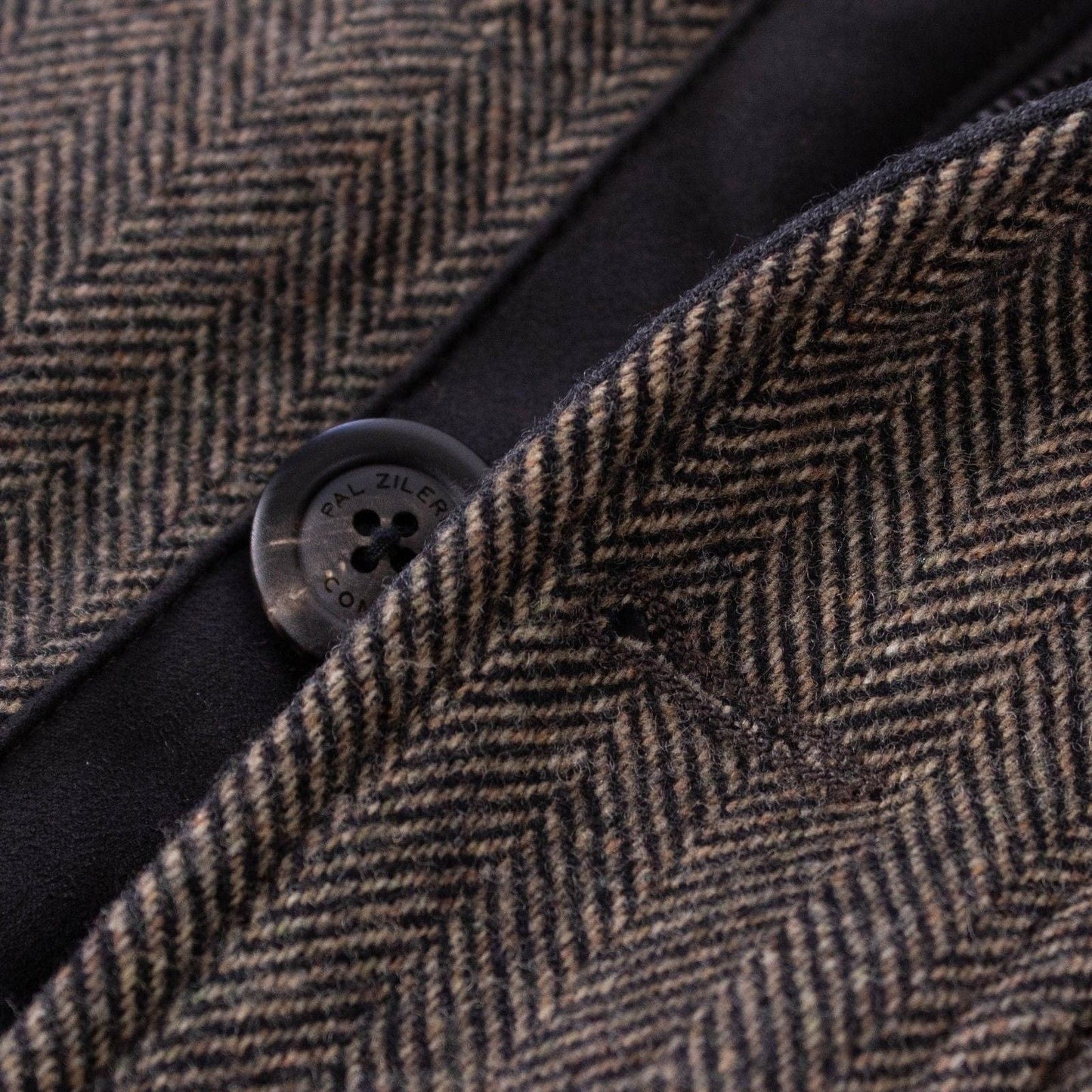 Brown Twill Wool Parka Coat
