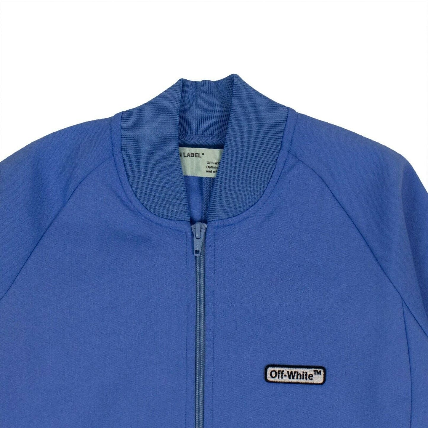 Logo Patch Bomber Jacket - Blue