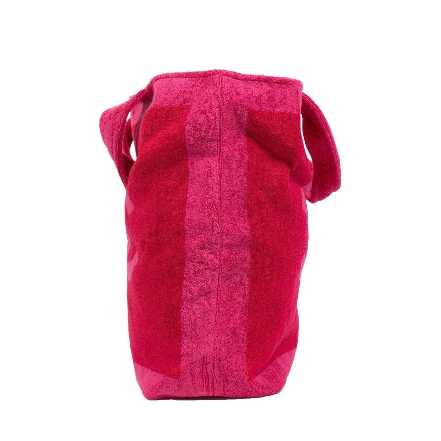 Terry Cotton Contrast 'CC' Logo Large Beach Towel Tote Bag - Pink
