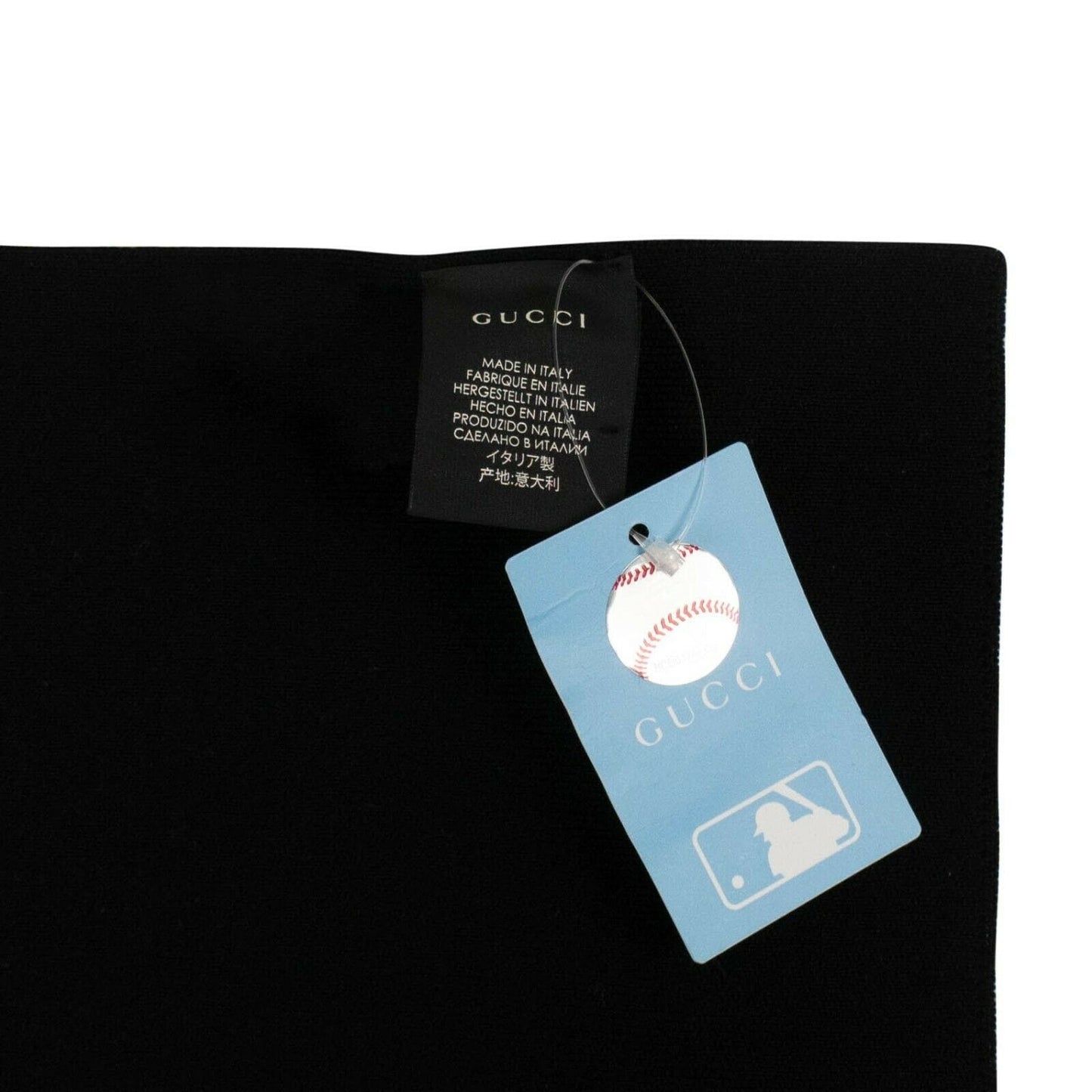 Wool NY Yankees Crystal Embellished Scarf - Black