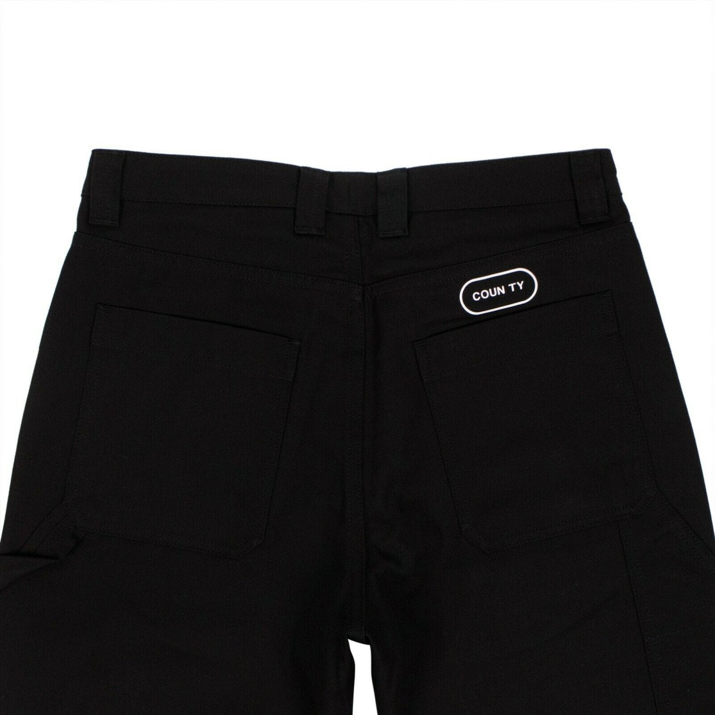 Warning Lettering Pants - Black