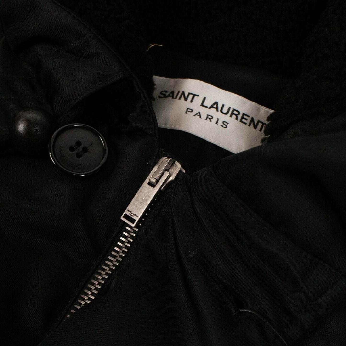 Belted Parka Long Coat - Black
