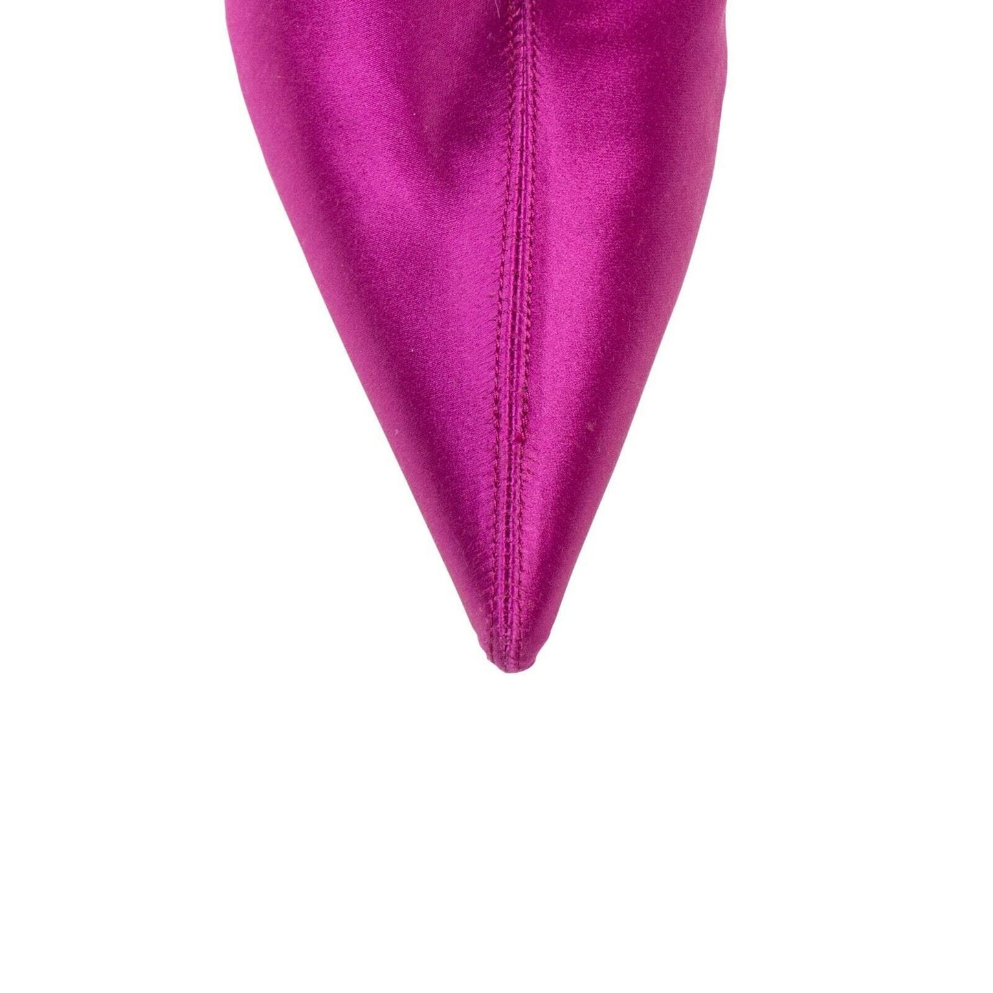 Satin 'Nakia Plume' Heels Boots - Pink