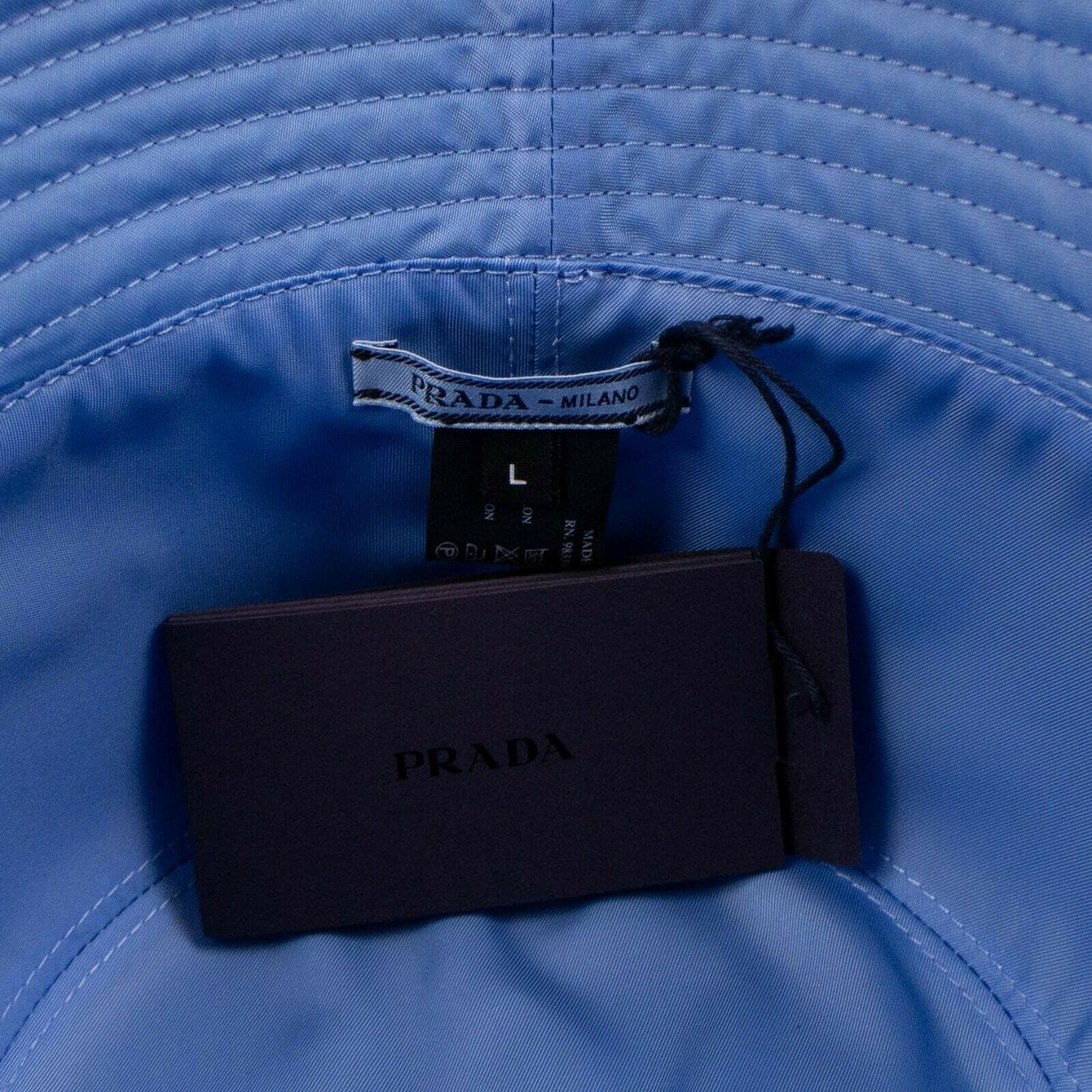 Nylon Reversible Logo Bucket Hat - Blue
