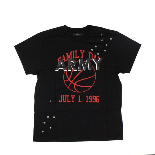 Army Vintage Inspired Oversize Short Sleeve T-Shirt - Black