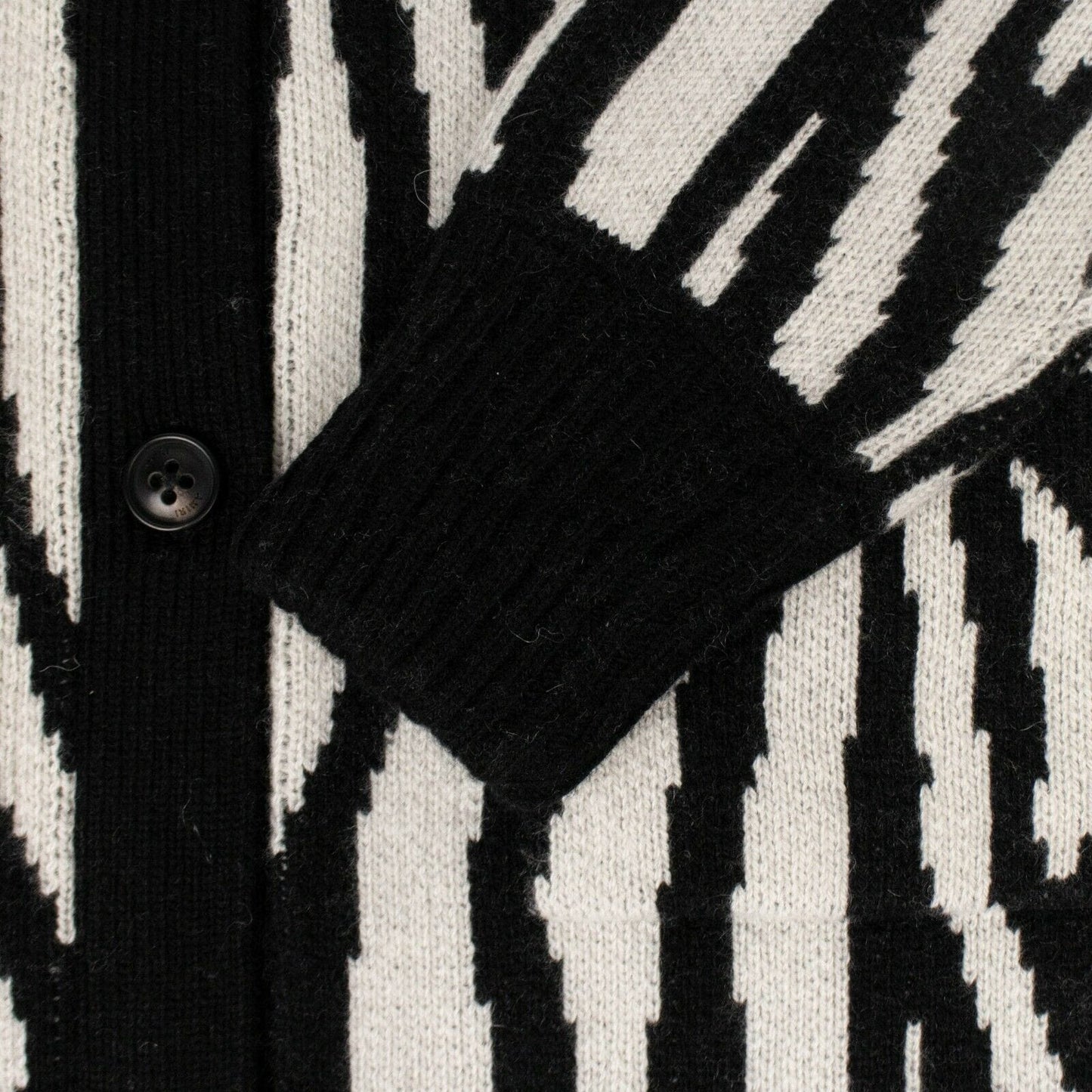 Zebra Extra Long Cardigan Sweater - Black And White