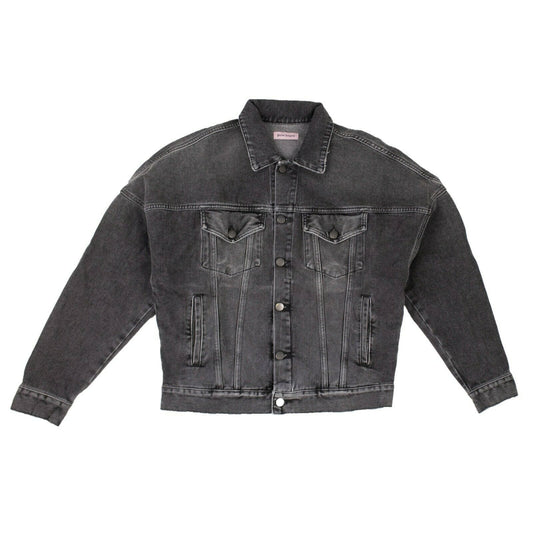 Washed Logo Denim Jacket - Gray