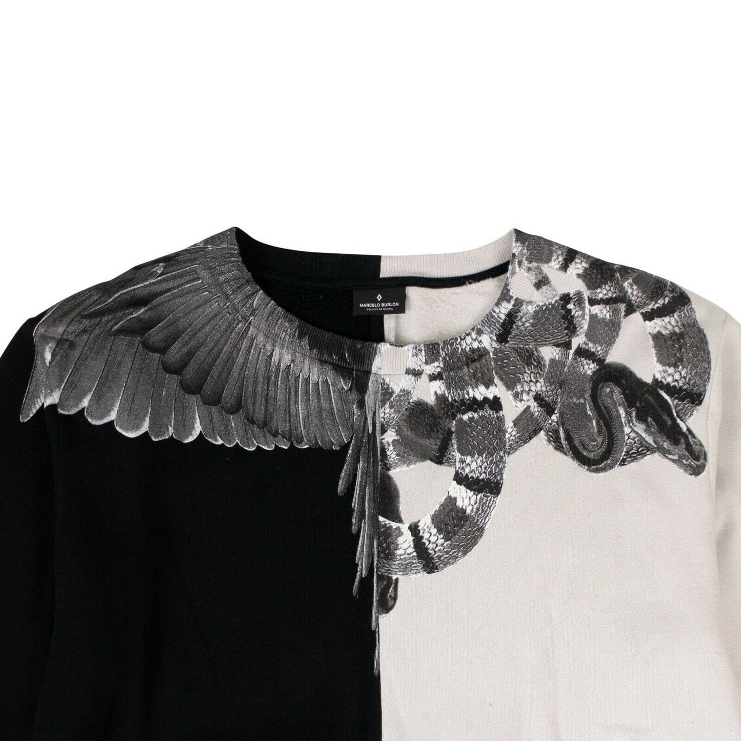 Wings And Snake Crewneck Sweatshirt - Black/Gray