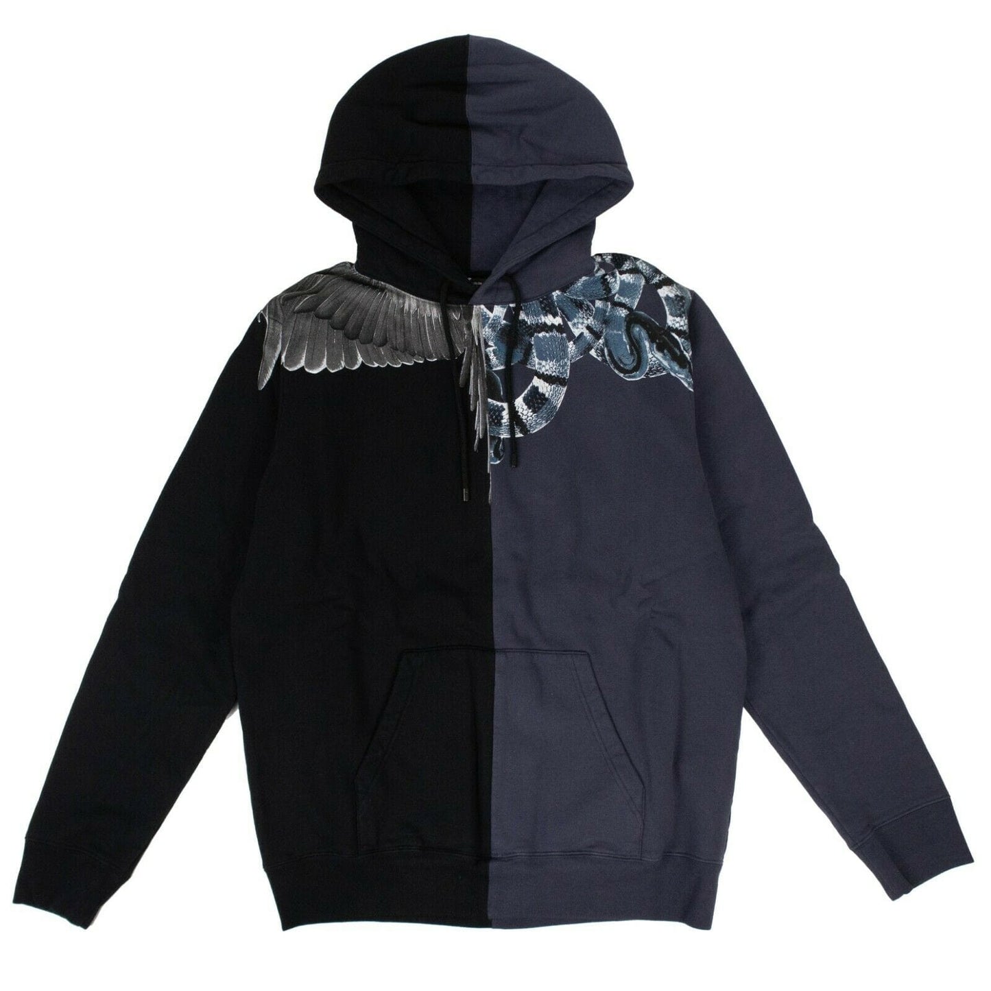 Wings And Snake Hoodie Sweatshirt - Black/Blue