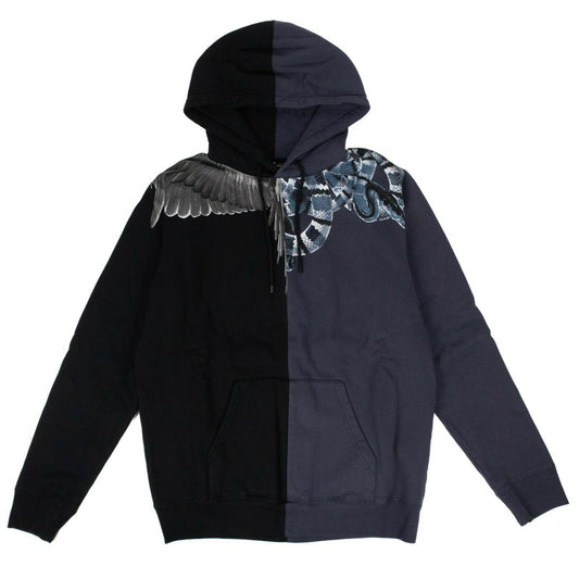 Wings And Snake Hoodie Sweatshirt - Black/Blue