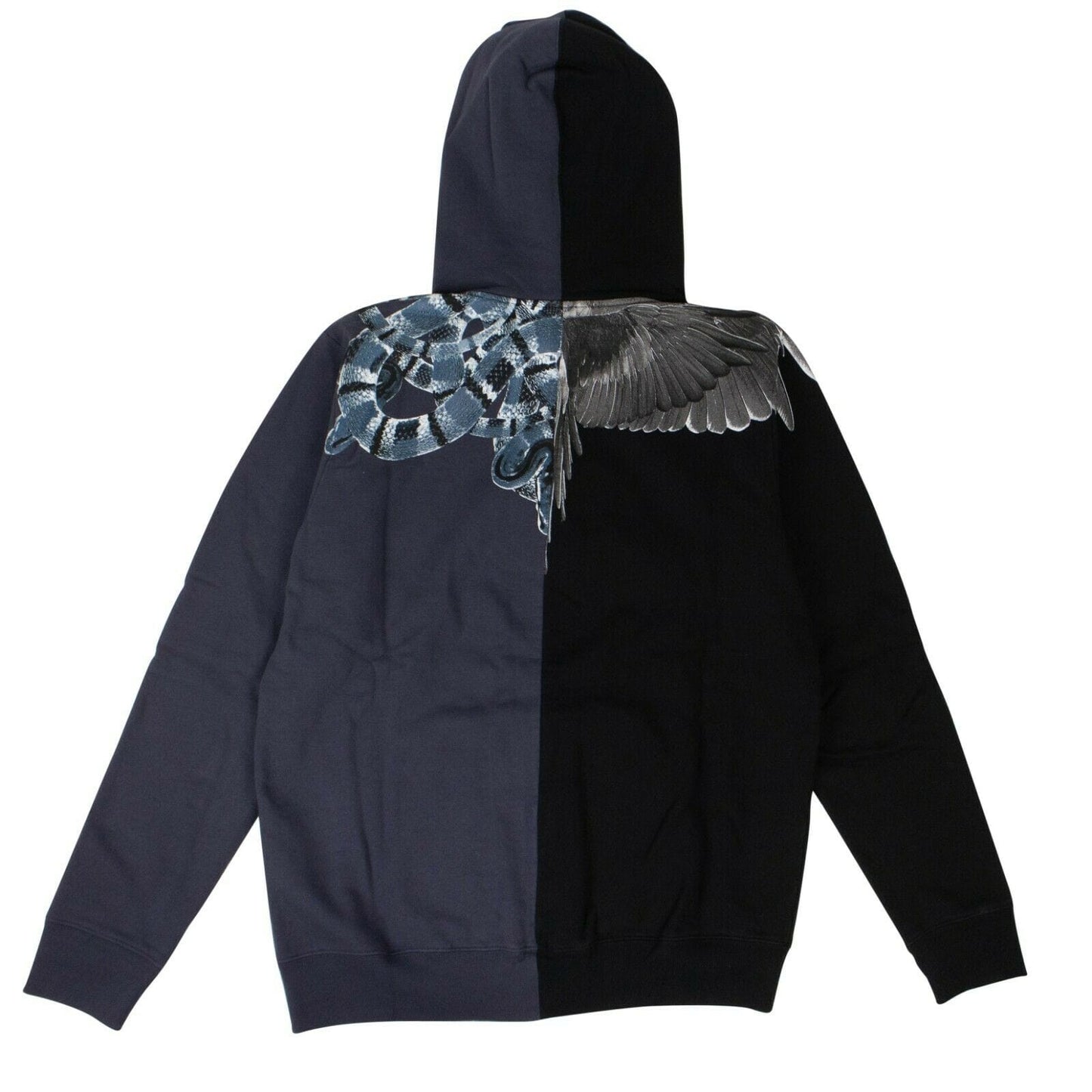 Wings And Snake Hoodie Sweatshirt - Black/Blue