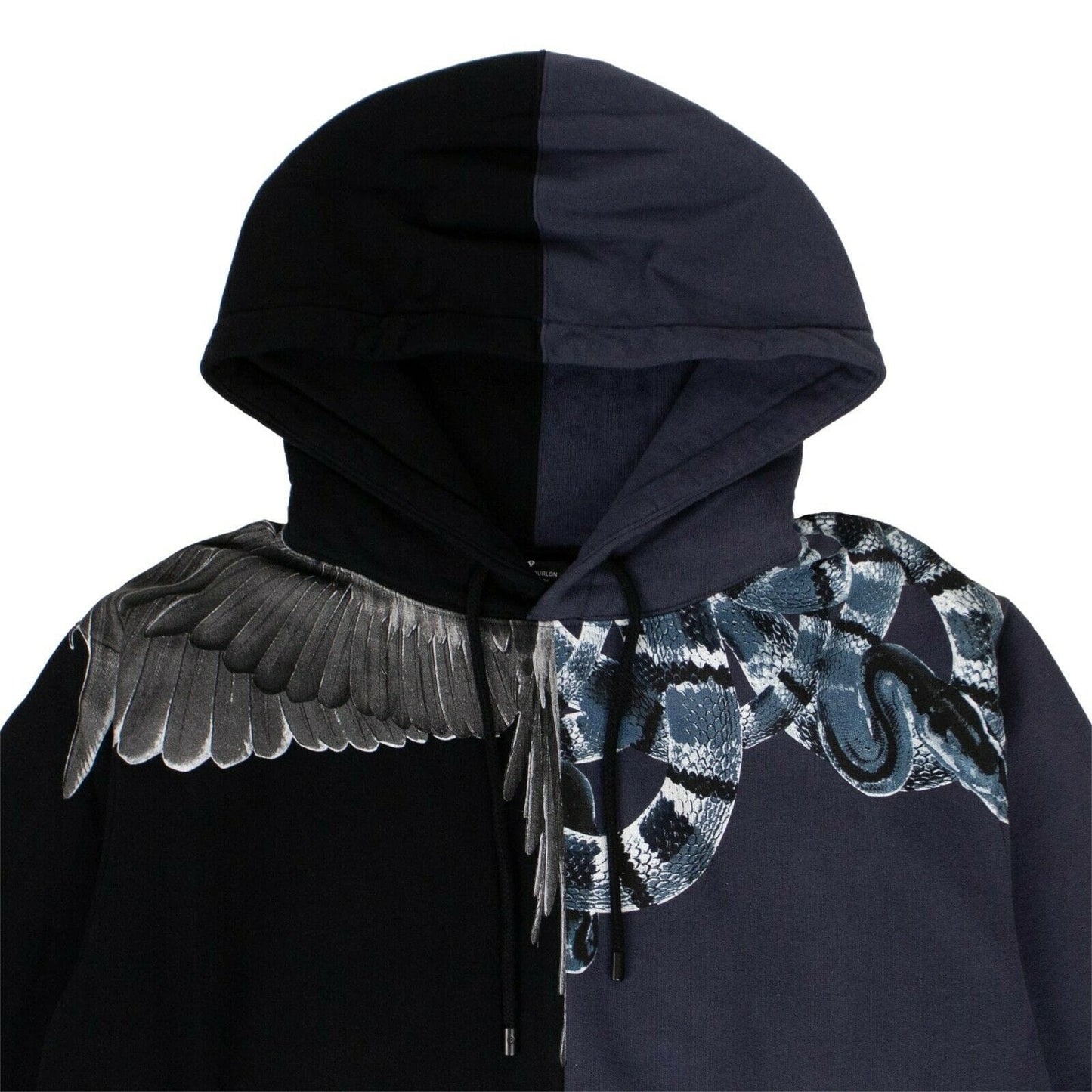 Wings And Snake Hoodie Sweatshirt - Black/Blue