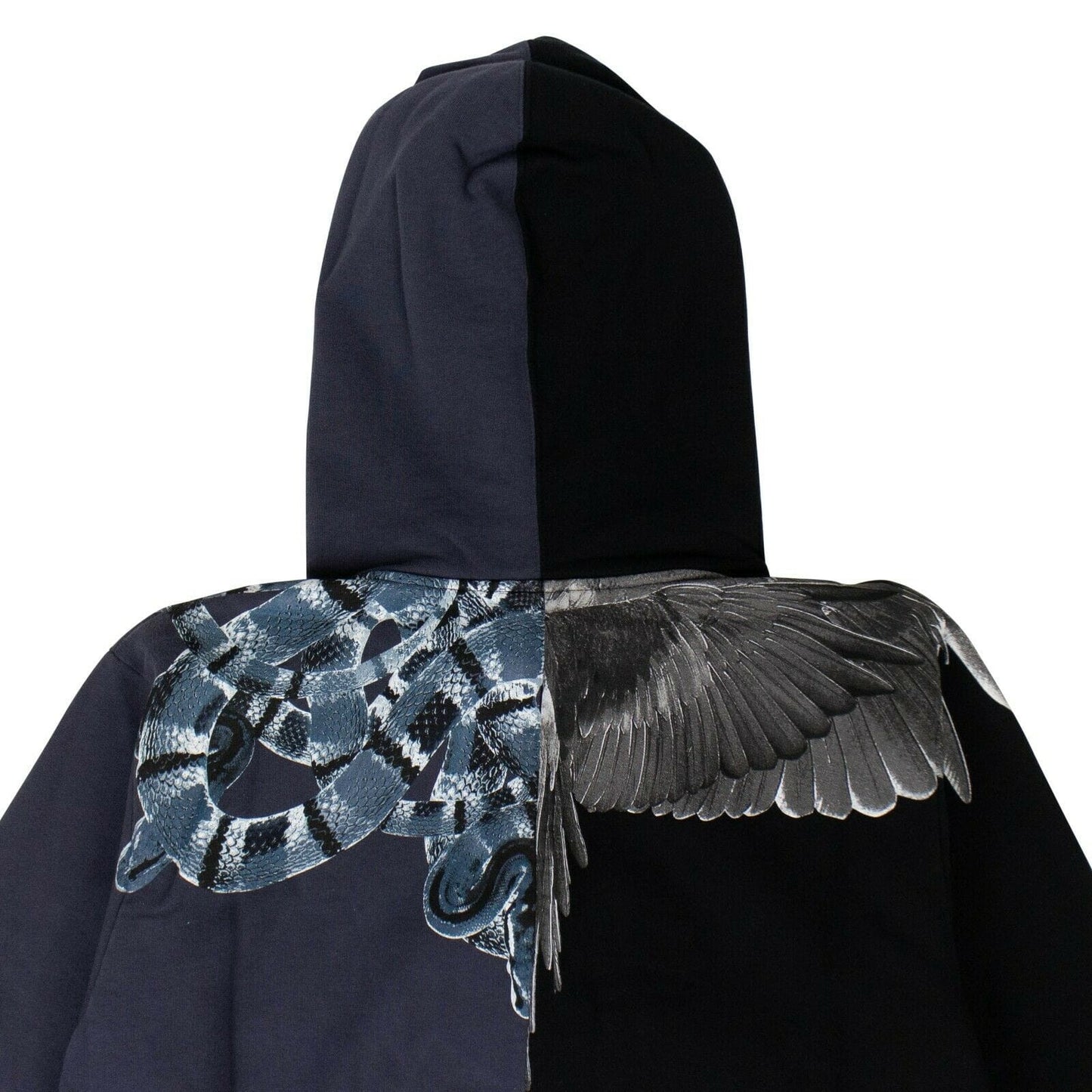 Wings And Snake Hoodie Sweatshirt - Black/Blue