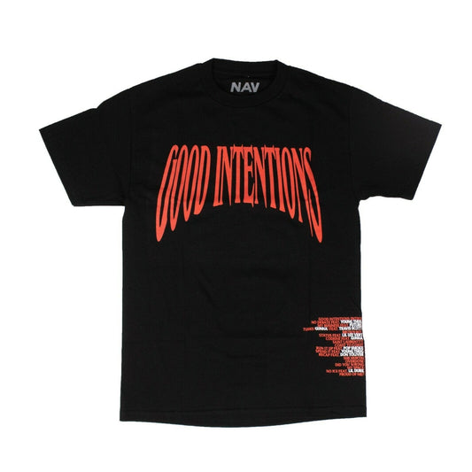 VLONE x NAV Cotton 'Good Intentions' Short Sleeve T-Shirt - Black