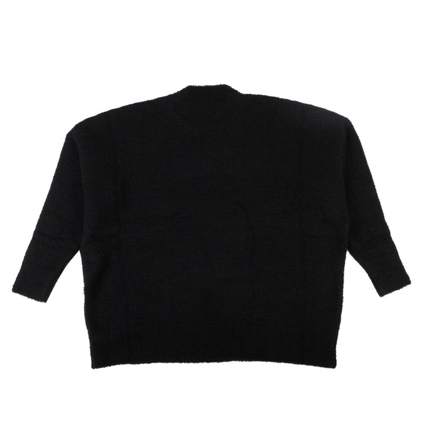 Wool 'Lost Boys Face' Oversized Sweater - Black