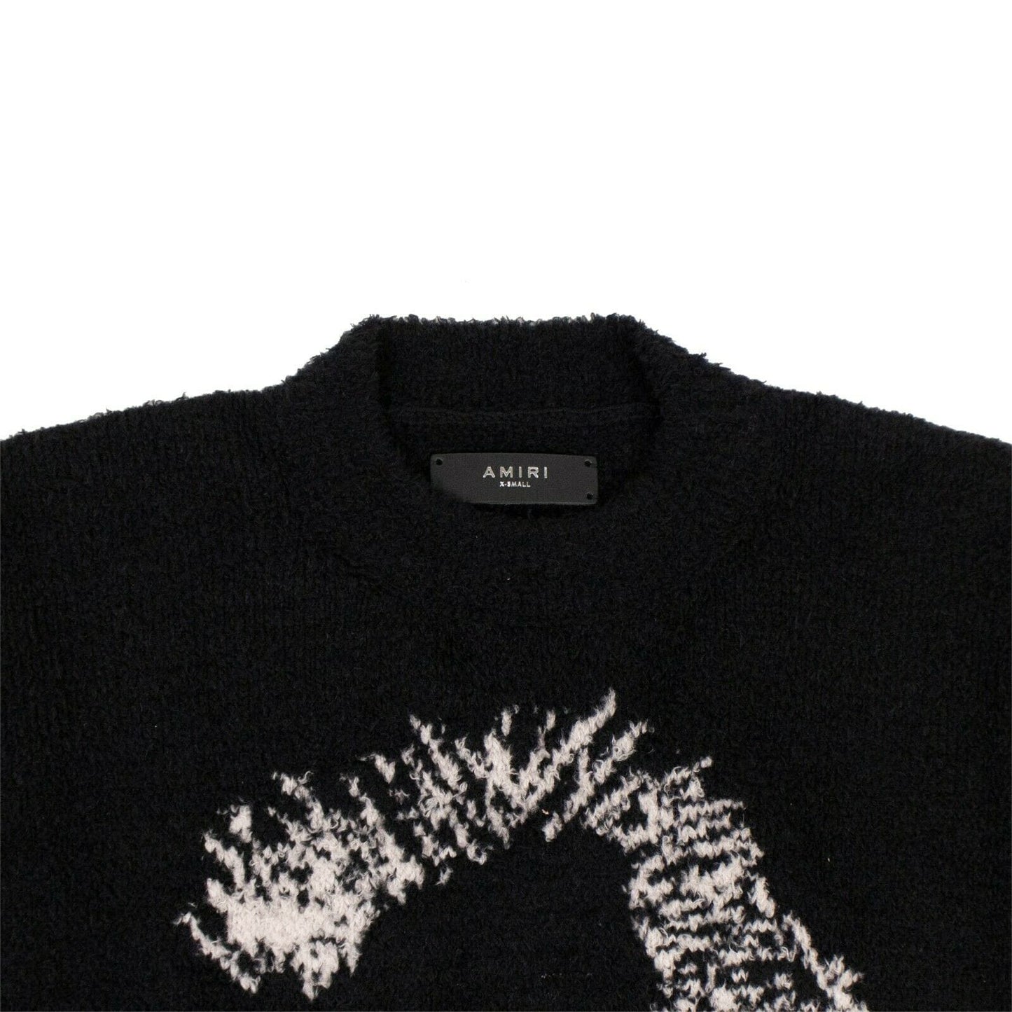 Wool 'Lost Boys Face' Oversized Sweater - Black