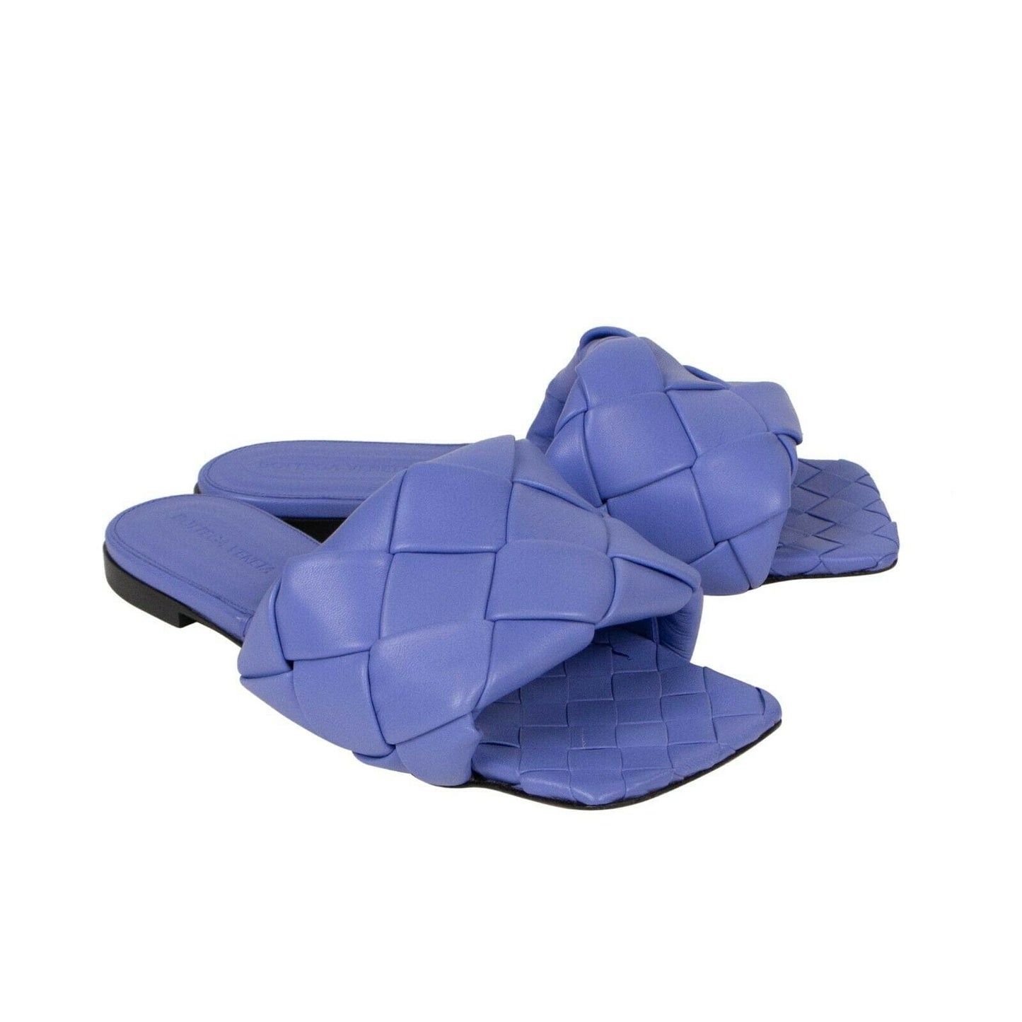 Leather 'BV Lido' Flat Sandals - Purple