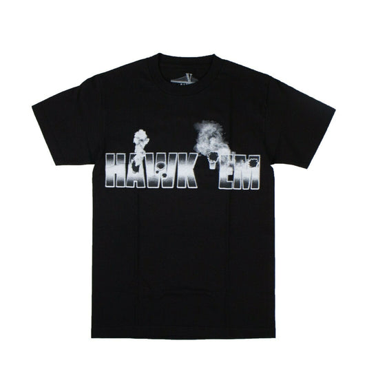 VLONE x POP SMOKE Cotton 'Hawk Em' Short Sleeve T-Shirt - Black