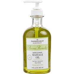 Aromafloria Bath & Body Massage Oil 9 Oz Blend Of Tea Tree, Geranium, And May Chang (preservative Free) By Aromafloria