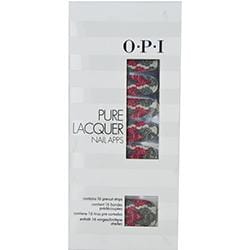 Opi Pure Lacquer Nail Apps--pink/silver Lace--16 Pre-cut Strips By Opi