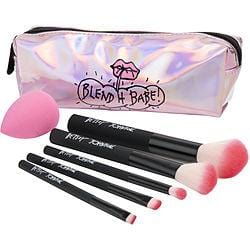 Betsey Johnson 6 Pc Brush Set Includes 5 Brushes And Beauty Blender Sponge And Sponge Come In A Chic Cosmetic Bag By Betsey Johnson