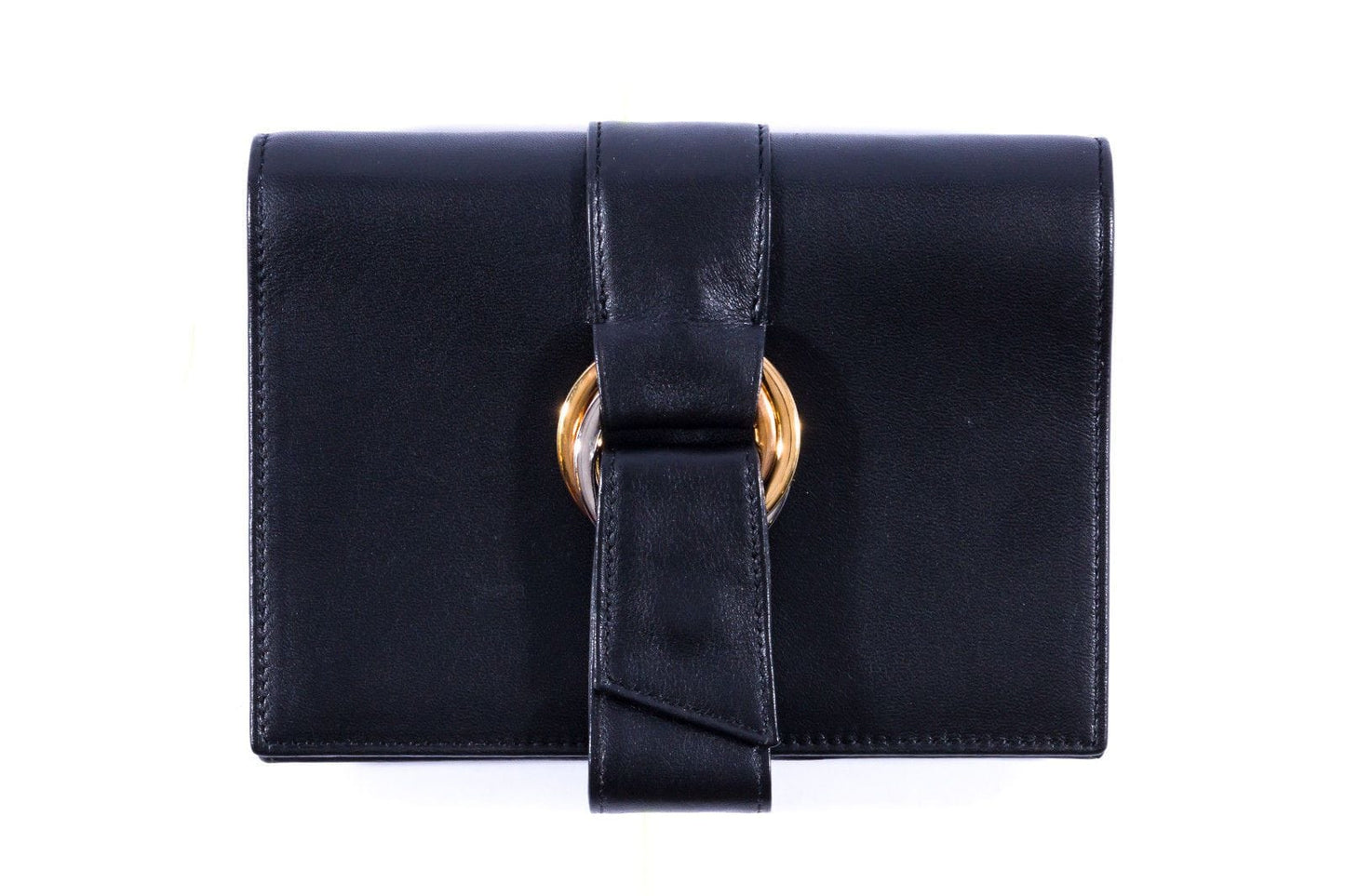 Trinity Black Leather Organizer Wallet - Black