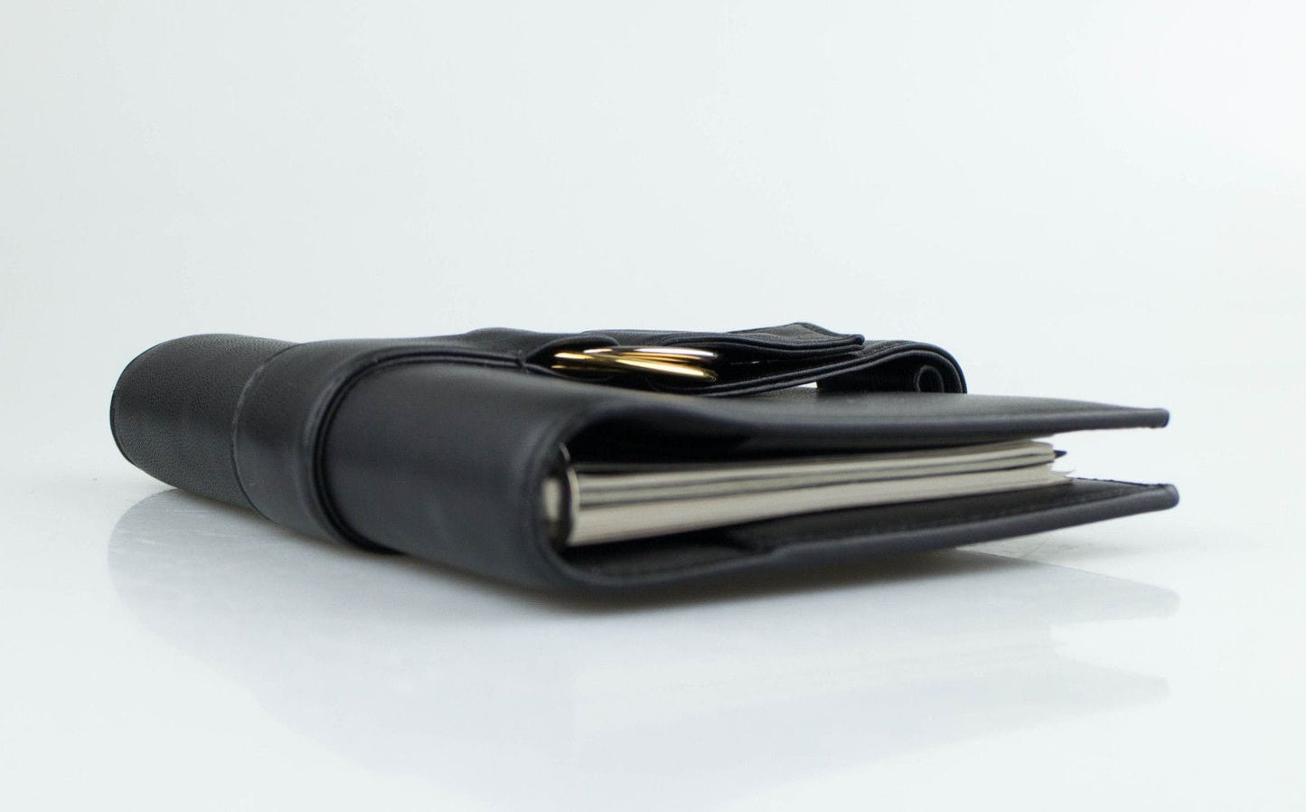 Trinity Black Leather Organizer Wallet - Black