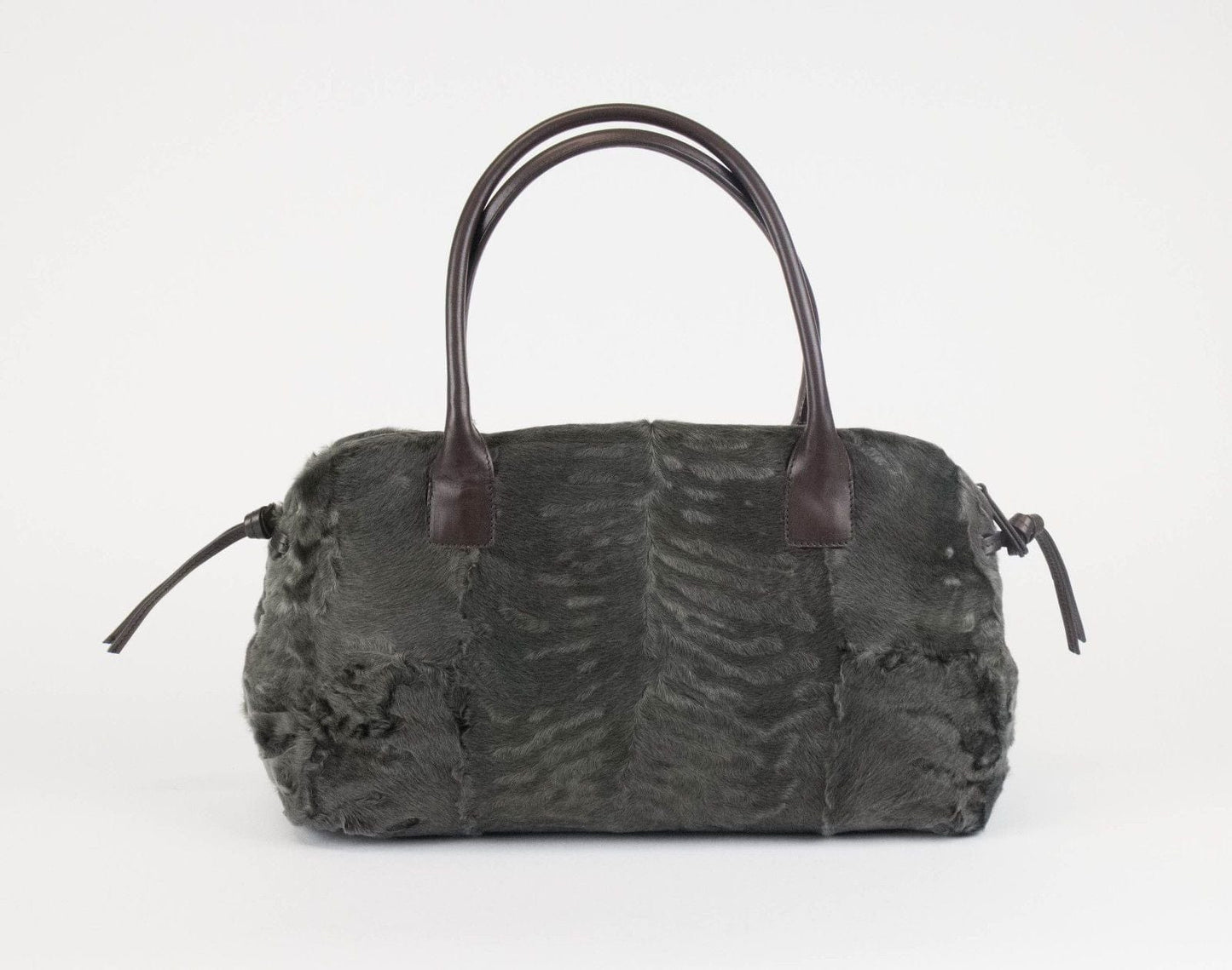 Astrakhan Lamb Fur Handbag - Olive