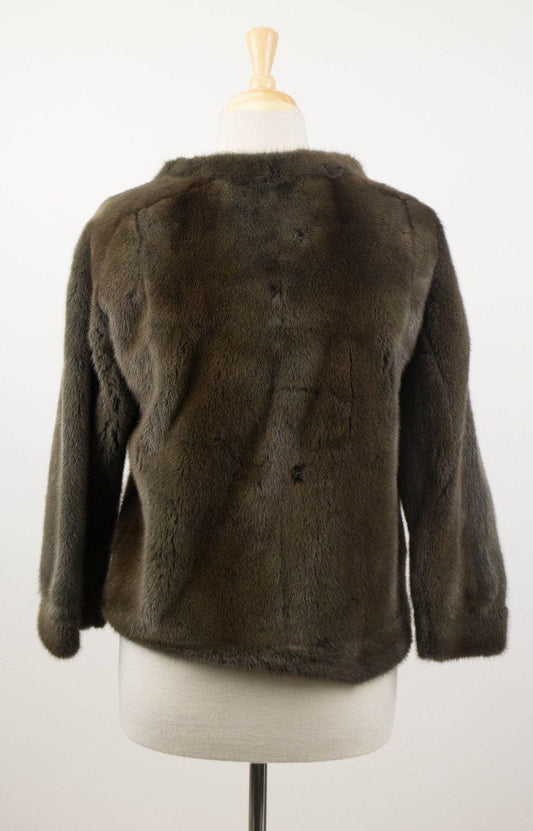 Brunello Cucinelli Woman's Green Mink Fur Jacket Size 6/42 $22955